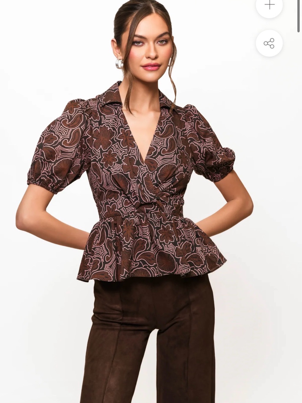 Anthropologie Hutch Peplum Blouse Size Medium Nwt